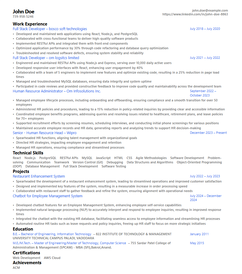 Professional Resume Template